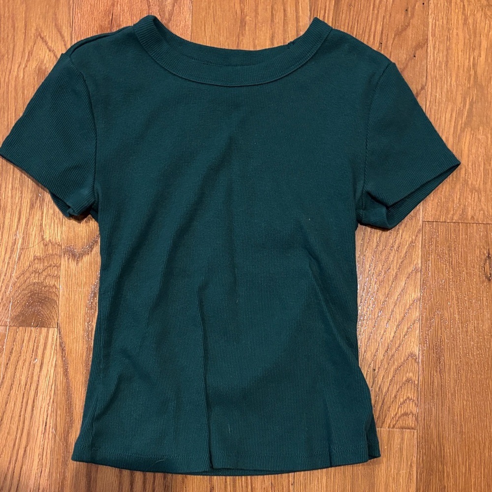 Old Navy Dark Green Ribbed Top XS